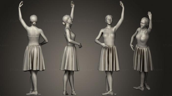 Статуэтки девушки (Балерина 0105, STKGL_0239) 3D модель для ЧПУ станка